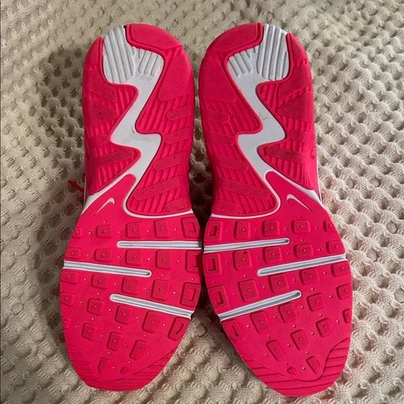 Nike Air Women's Hot Pink and White Sneakers - Picture 7 of 8